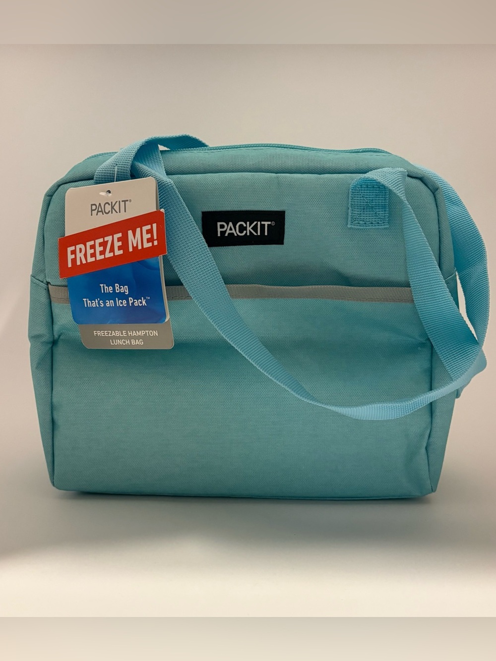 PackIt Freezable Hampton Lunch Bag Light Blue Perfect Back to School NWT